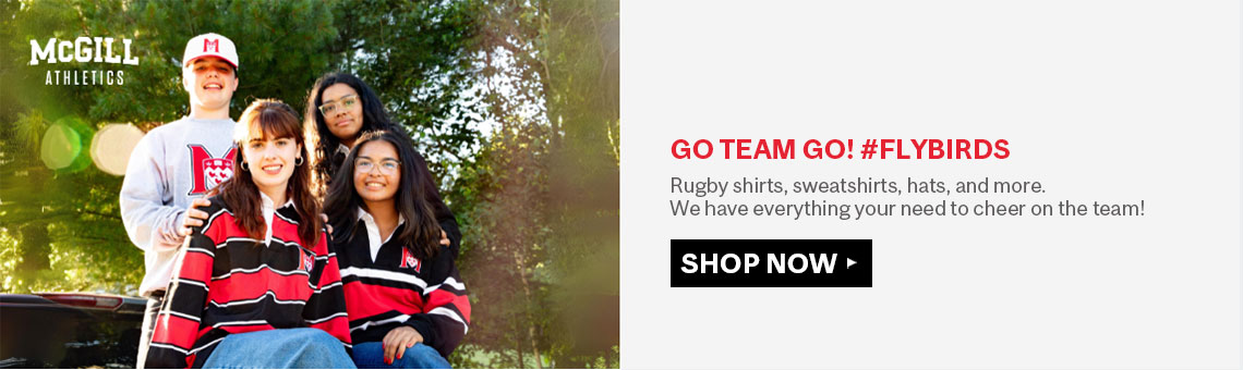 Rugby shirts, sweatshirts, hats, and more. We have everything your need to cheer on the team!