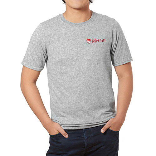 [McGill University Embroidered Tee][GREY]