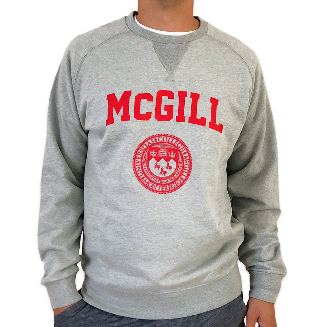 CREW UNISEX VARSITY PRINT - M HEATHER GREY	