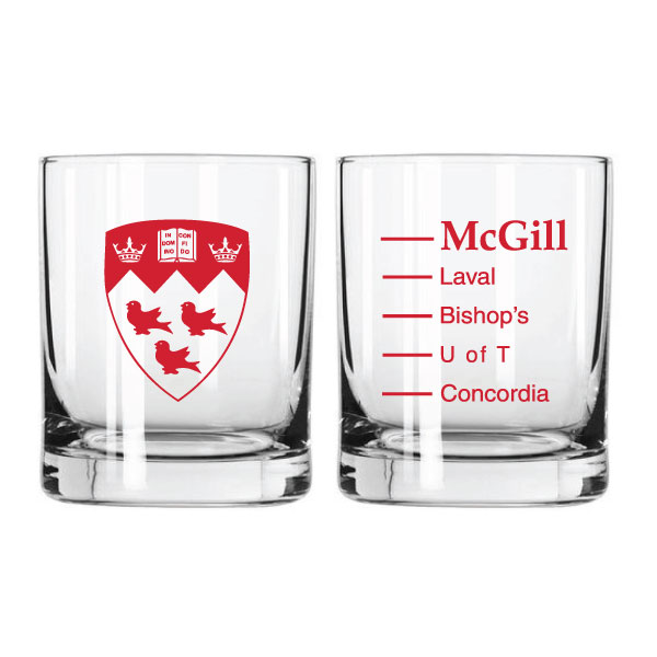 SHOT GLASS MCGILL AND UNIVERSITIES