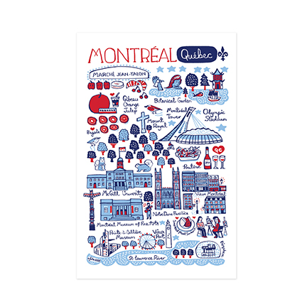 FRONT Montreal Cityscape Postcard by Julia Gash