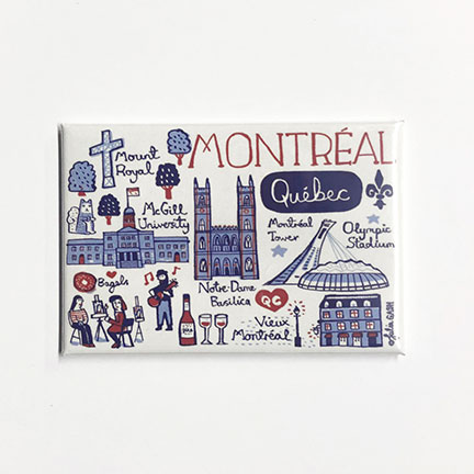 Montreal Cityscape Magnet by Julia Gash 