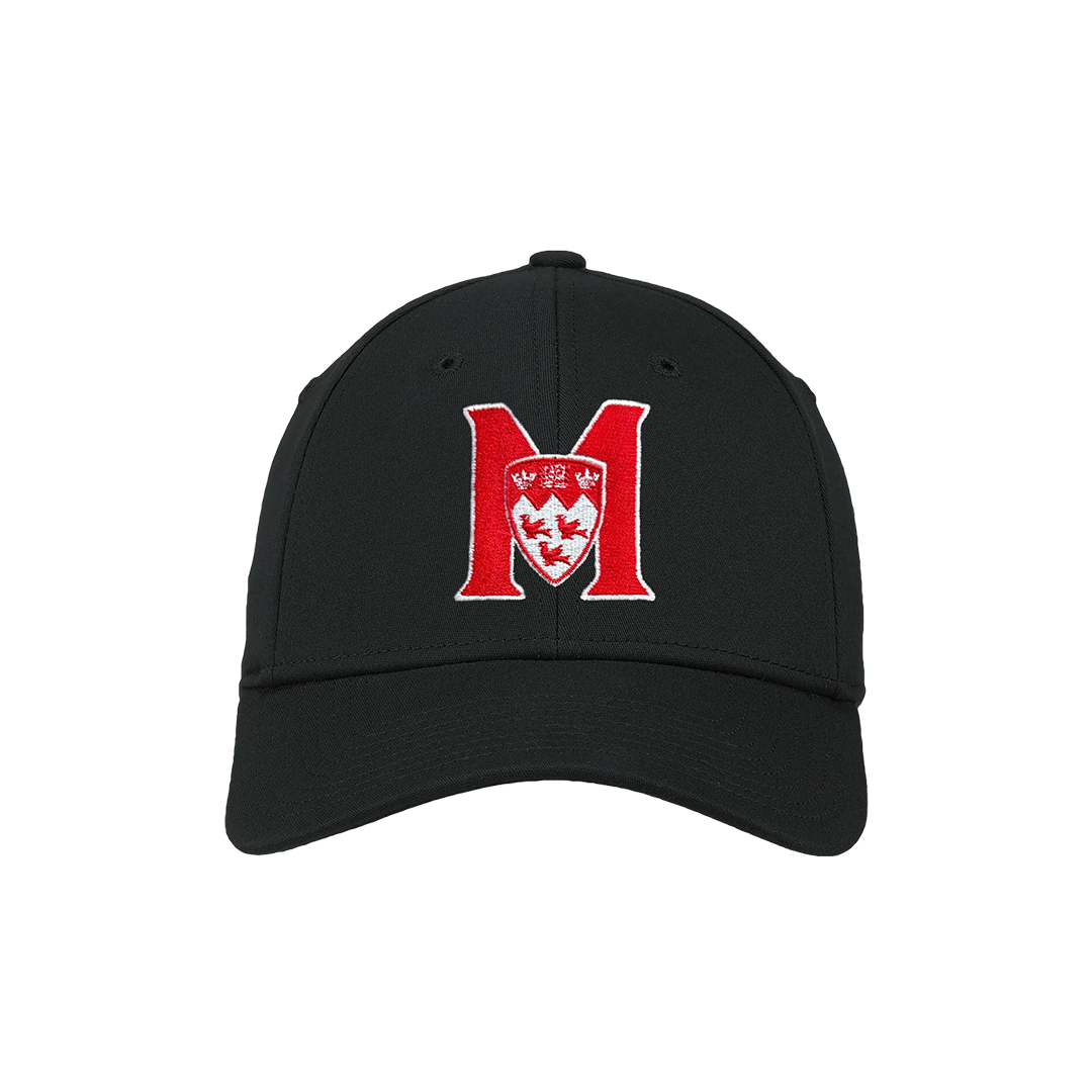 UNISEX - Perfect for the next big game, this New Era 39THIRTY cotton twill cap has a six-panel construction and a bit of stretch for the perfect fit. It features an embroidered McGill Athletics logo and a curved bill.