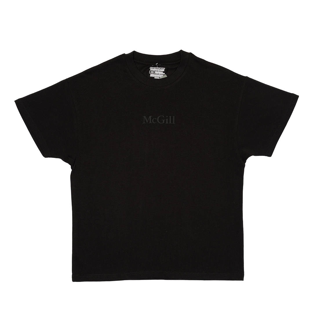  This laid-back, fashion-forward t-shirt is perfect for those who love a modern streetwear aesthetic. The relaxed silhouette, drop shoulder and ample room throughout the body provides ultimate comfort and style. Features the McGill wordmark in a tone-on-tone rubber print on the centre of the t-shirt.