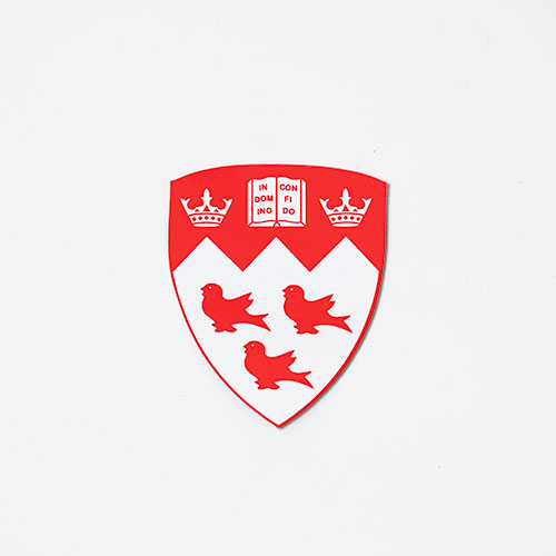 MCGILL CREST WINDOW CLING (3"X3")