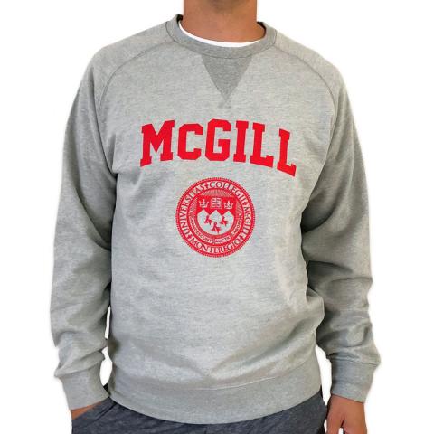 CREW UNISEX VARSITY PRINT - M HEATHER GREY	