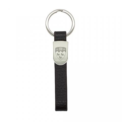 Leather Keychain with McGill Crest