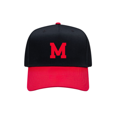 UNISEX - Stand out at the next game in this two-tone McGill Athletics cap. This cap has a structured, 5-panel construction with a firm, seamless front panel and 4 sewn eyelets done in the matching visor colour. Features a fabric under visor and inner sweatband as well as an adjustable plastic snap closure.  Finished with an embroidered McGill Athletics logo and curved bill