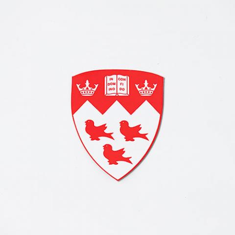 MCGILL CREST WINDOW CLING (3"X3")