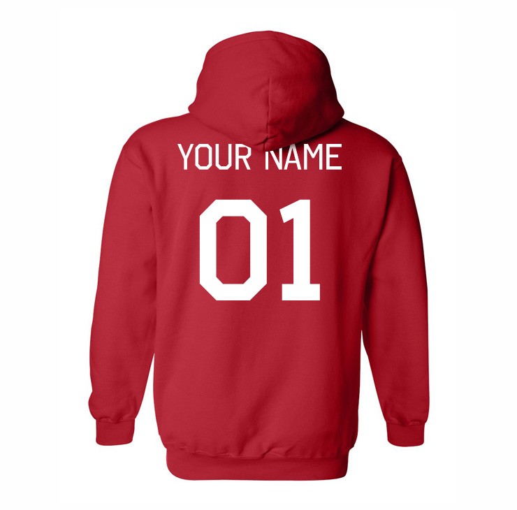 Personalized Football Hoodie Back