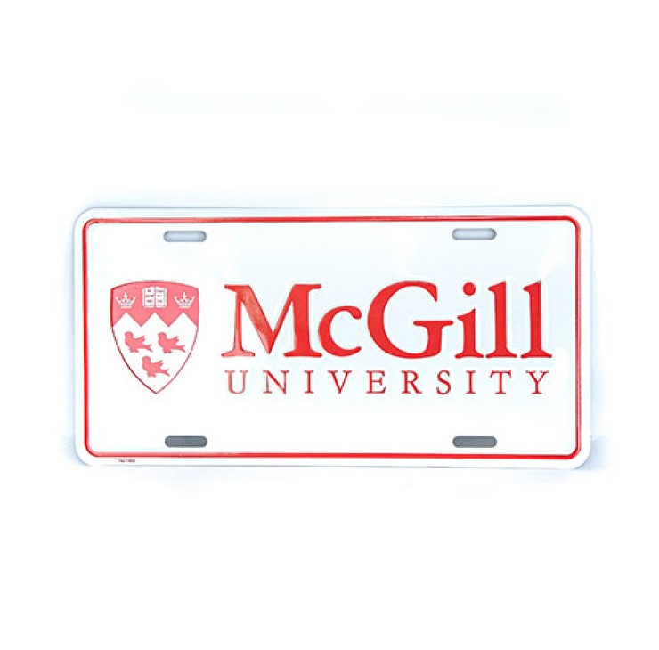 University Licence Plate	