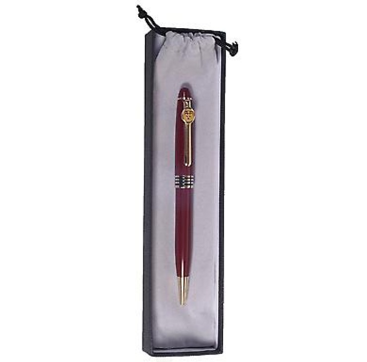 Mcgill Gold Medallion Pen and Case  - BURGUNDY