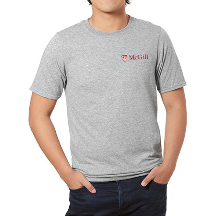 [McGill University Embroidered Tee][GREY]