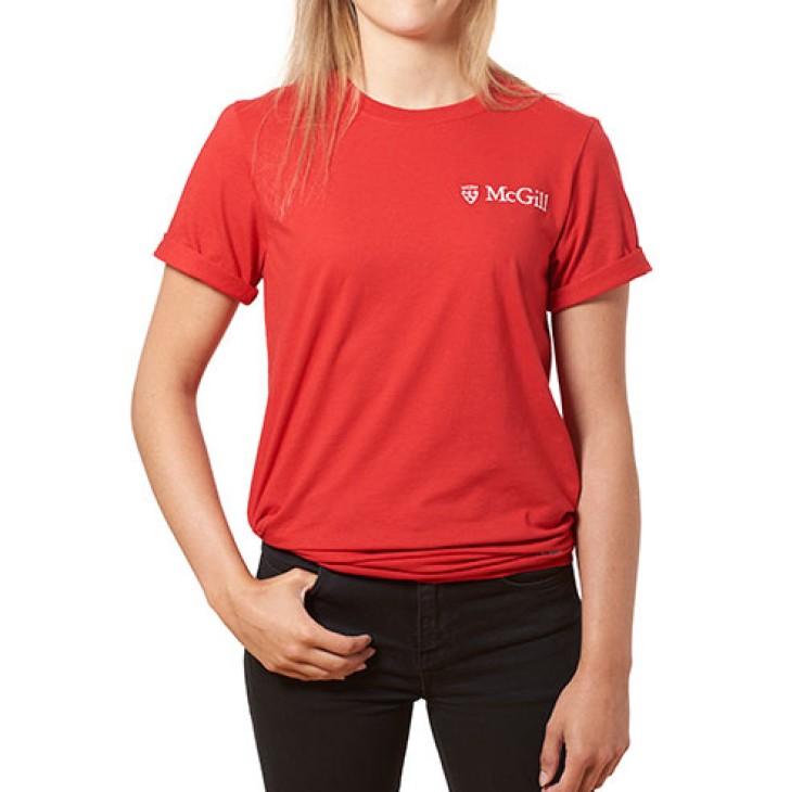 [McGill University Embroidered Tee][RED][M]	