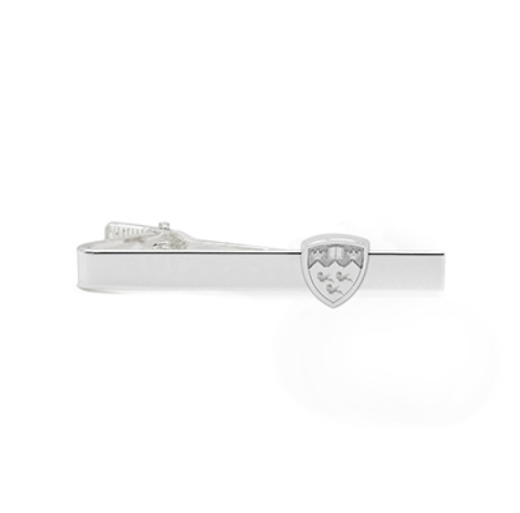 TIE BAR WITH CREST SILVER PLATED