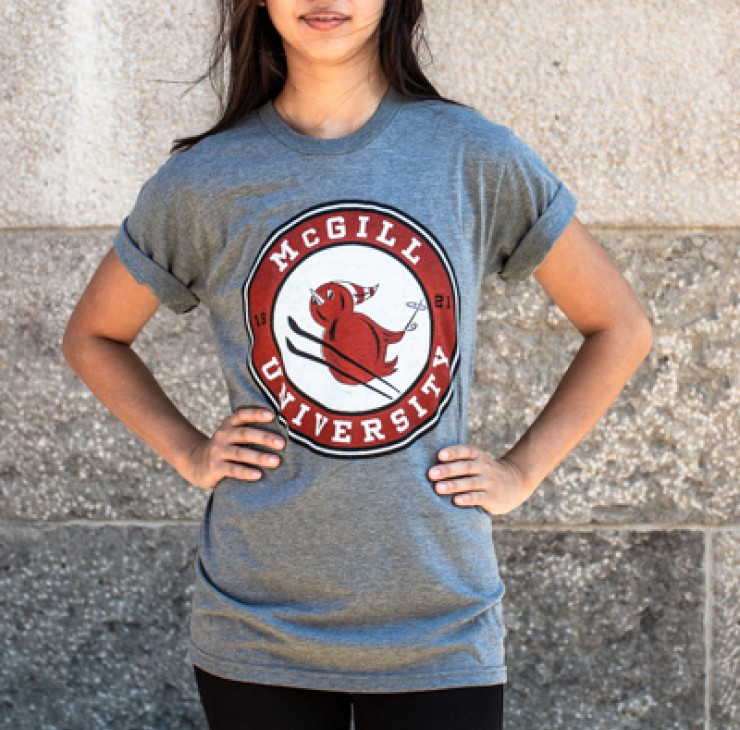 T SHIRT VINTAGE SKIING MARTLET GREY