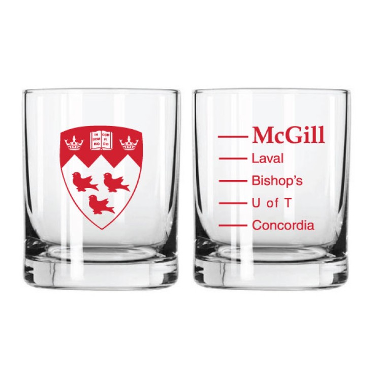 SHOT GLASS MCGILL AND UNIVERSITIES