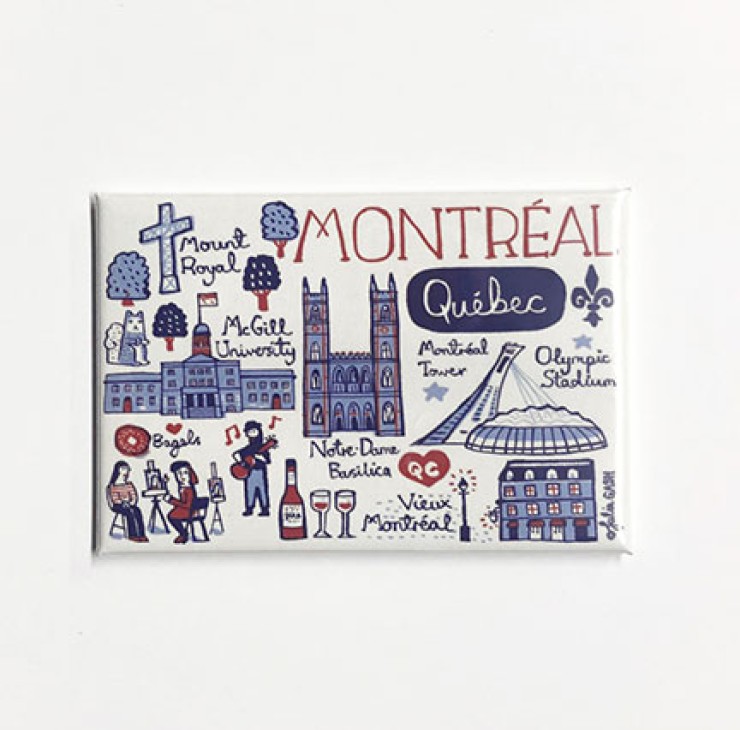 Montreal Cityscape Magnet by Julia Gash 