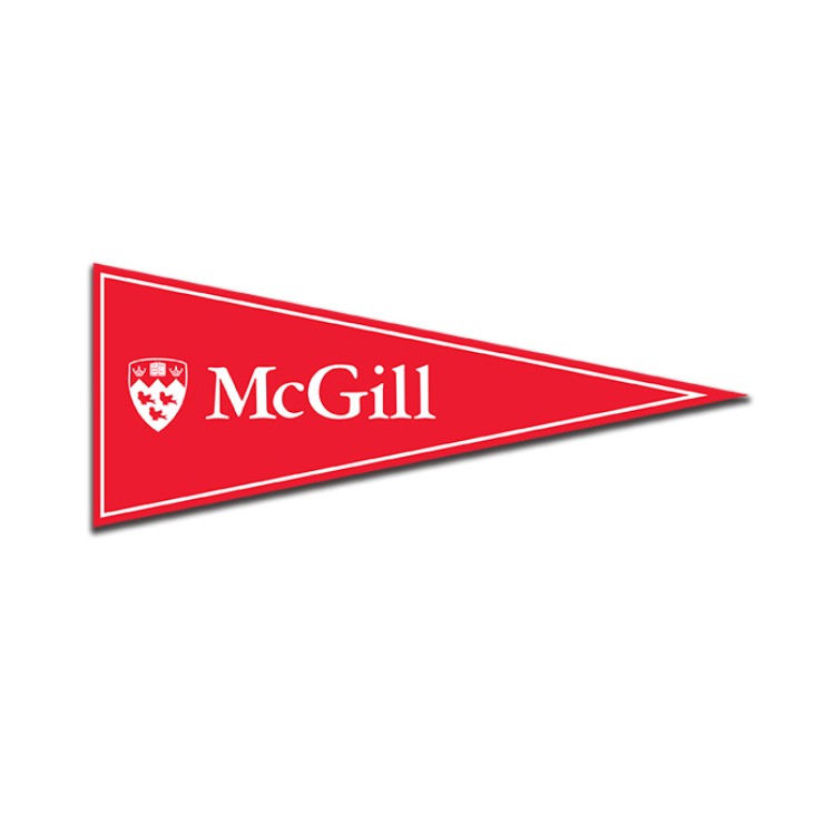 Standard size full-colour McGill imprint pennant