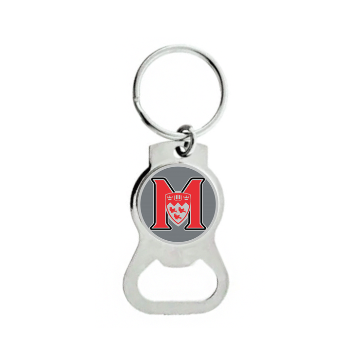 This bottle opener features a key ring and the McGill Athletics logo in full colour print on a soft enamel. Pop a bottle and cheer on your favourite team!