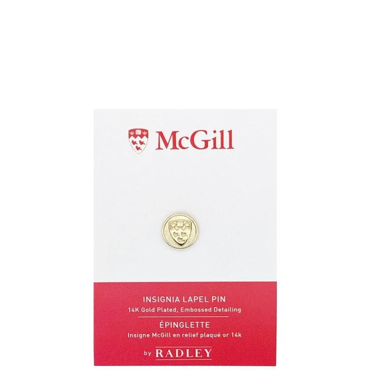 McGill Insignia Gold Lapel Pin with Card