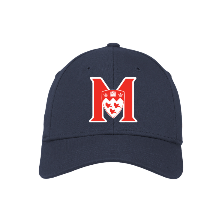 UNISEX - Perfect for the next big game, this New Era 39THIRTY cotton twill cap has a six-panel construction and a bit of stretch for the perfect fit. It features an embroidered McGill Athletics logo and a curved bill.