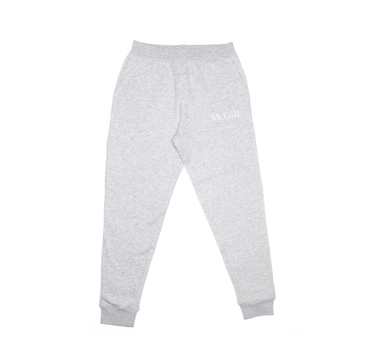  Comfortable and relaxed, these fleece joggers offer a tapered fit that's roomy through the thighs and hips and gradually narrowing towards the ankles for a modern, athletic silhouette. With side pockets and ribbed cuffs and waistband, they feature the McGill wordmark done in a tone-on-tone rubber print on the left hip
