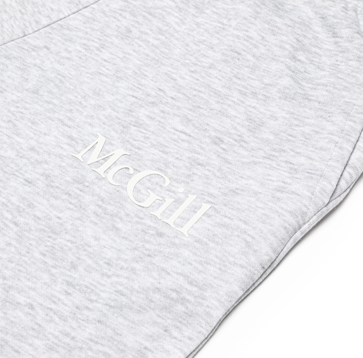  Comfortable and relaxed, these fleece joggers offer a tapered fit that's roomy through the thighs and hips and gradually narrowing towards the ankles for a modern, athletic silhouette. With side pockets and ribbed cuffs and waistband, they feature the McGill wordmark done in a tone-on-tone rubber print on the left hip