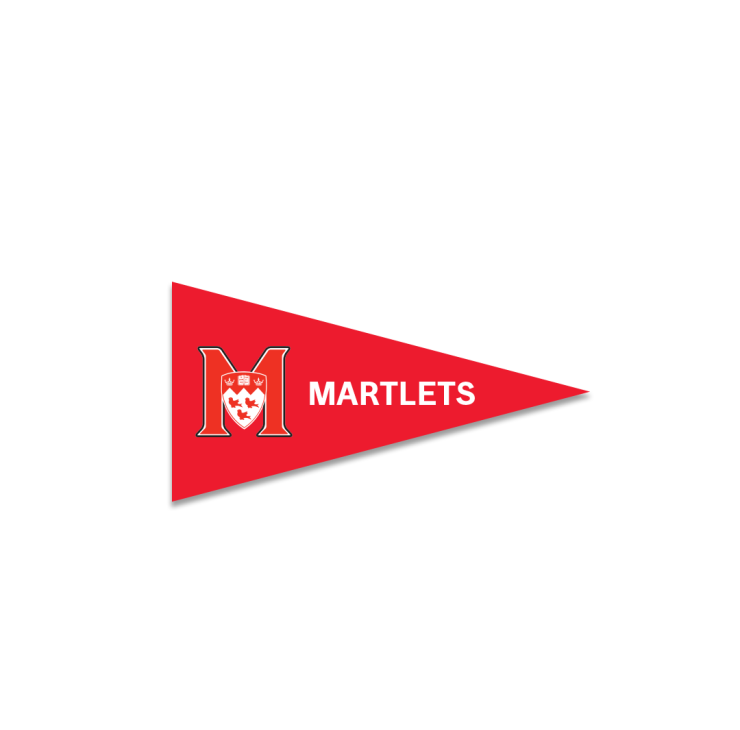 Support your favourite Martlets team with this full colour Martlets imprint pennant! Measuring 10.5" x 5.5", its mini size makes it versatile to display almost anywhere. 