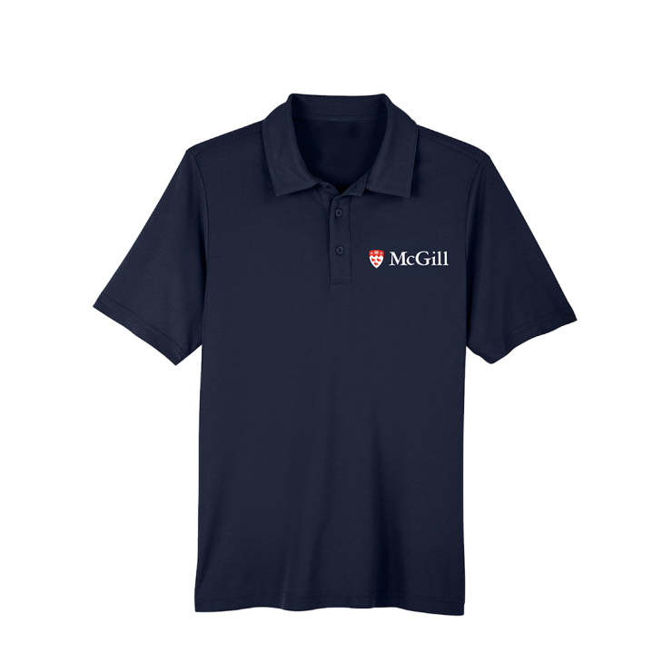 UNISEX – A classic polo shirt perfect for the golf course or everyday wear. This style combines a soft, cotton-feel performance fabric with moisture wicking and antimicrobial properties. Features dyed to match buttons and built in collar stays, as well as side vents for increased breathability. Complete with an embroidered left chest McGill logo