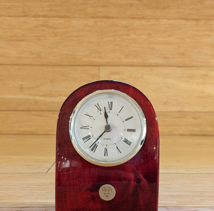 CLOCK DESK ROSEWOOD FINISH MIRANDA