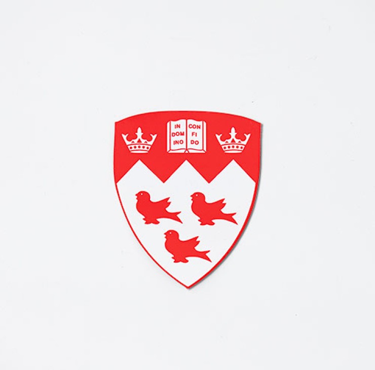 MCGILL CREST WINDOW CLING (3"X3")