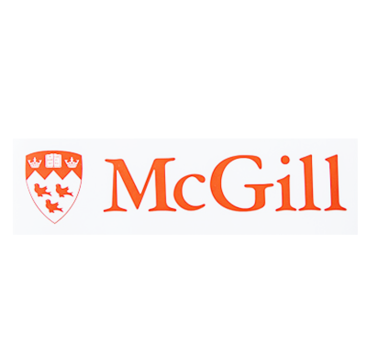 McGill Bumper Sticker 8" White