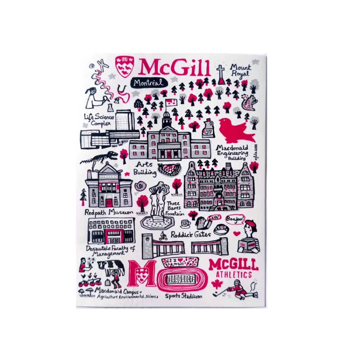 his greeting card combine a glossy coated front back with an uncoated, writable inside.