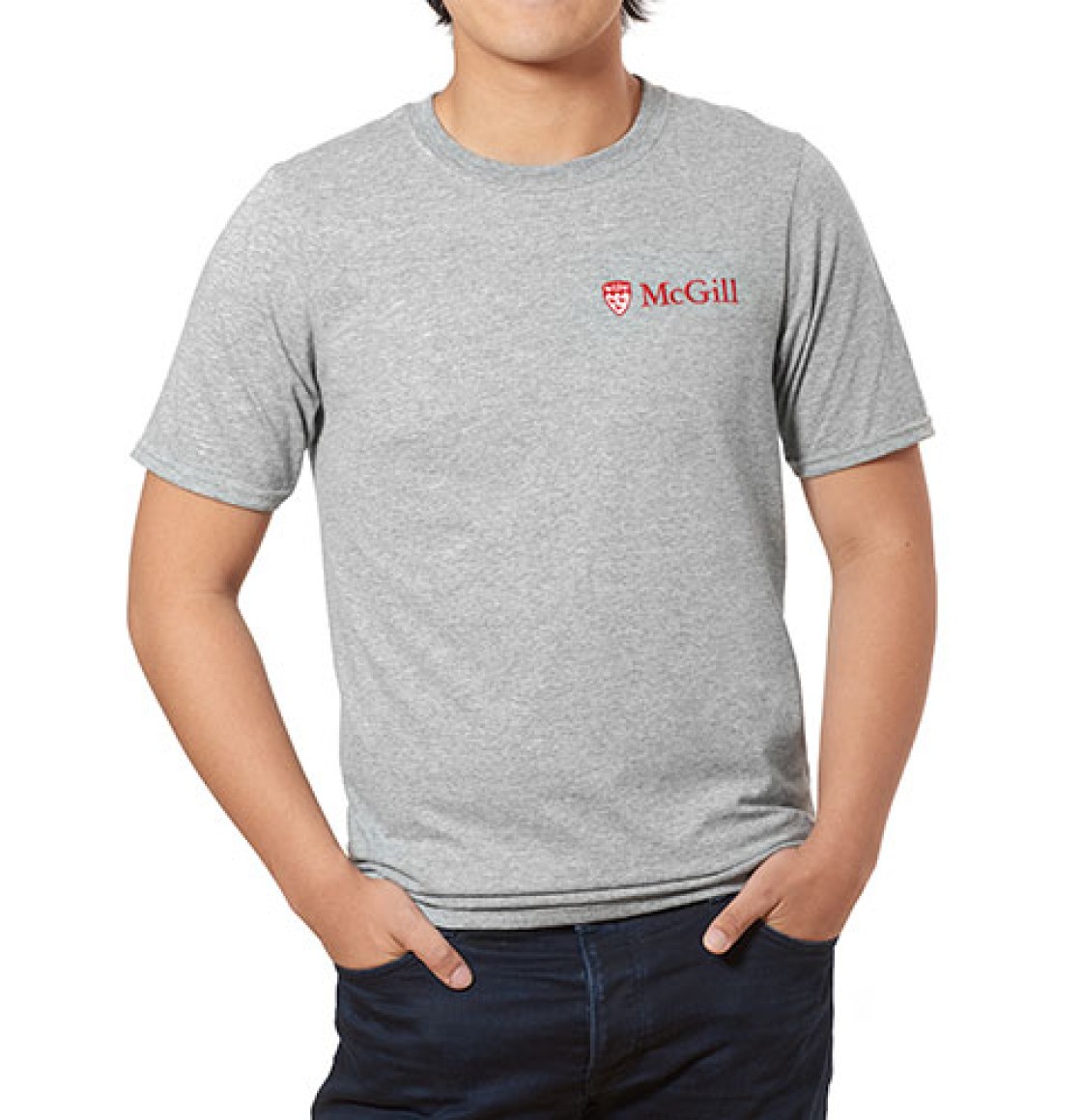 [McGill University Embroidered Tee][GREY]