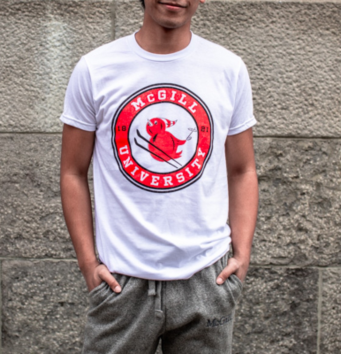 T SHIRT VINTAGE SKIING MARTLET WHITE 