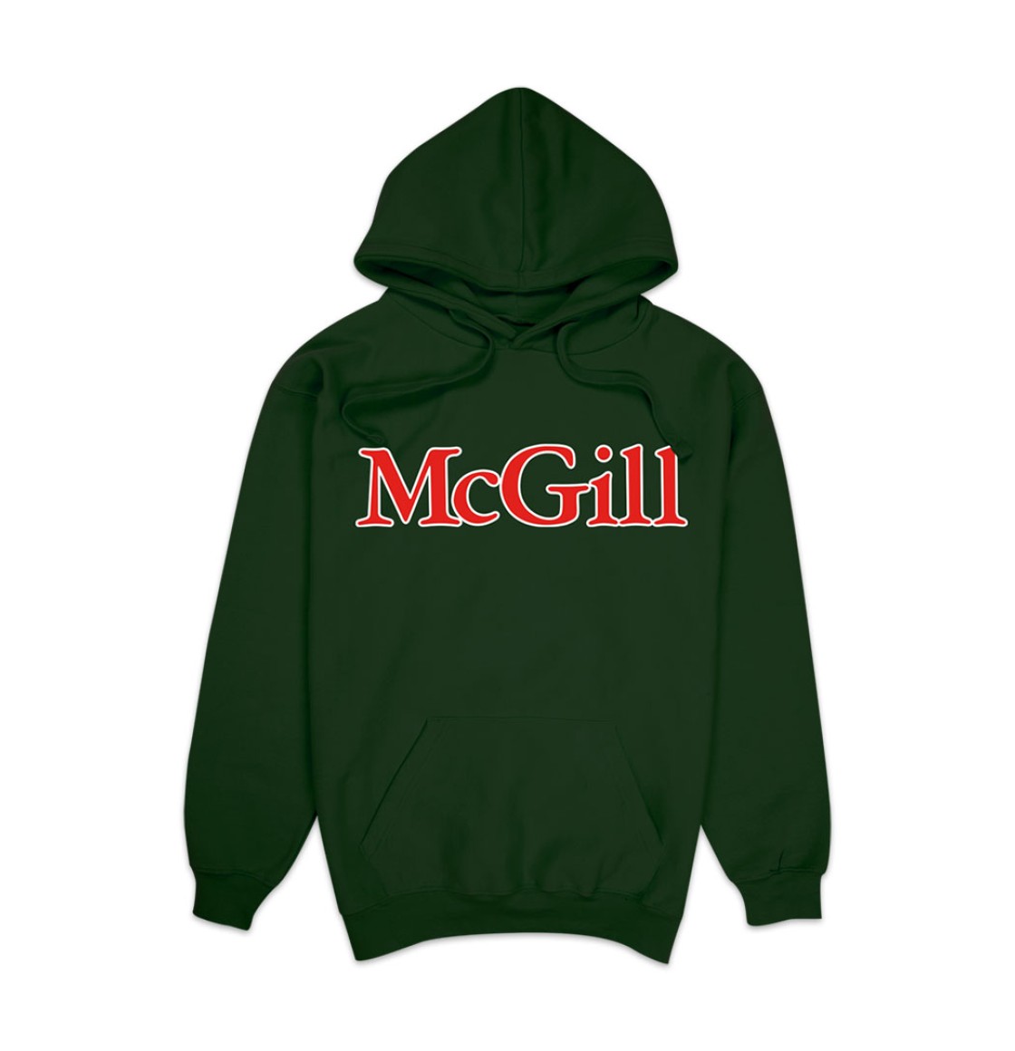 HOODIE UNISEX PULLOVER PRINTED GREEN XS	