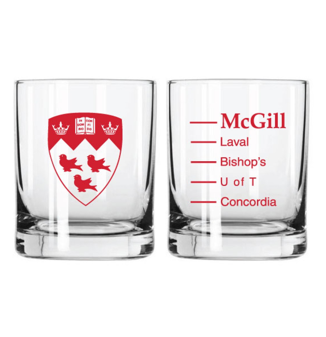 SHOT GLASS MCGILL AND UNIVERSITIES