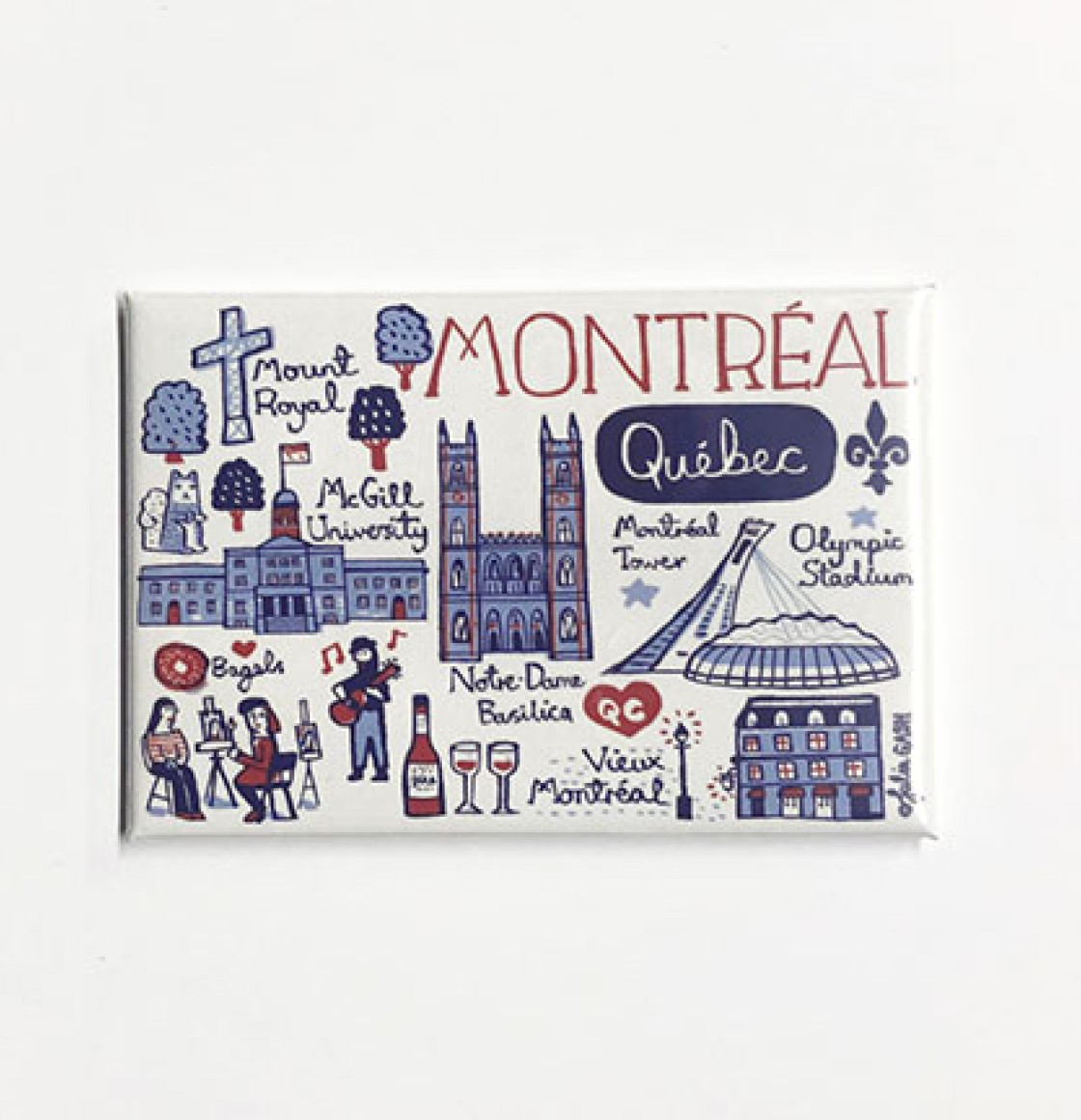 Montreal Cityscape Magnet by Julia Gash 