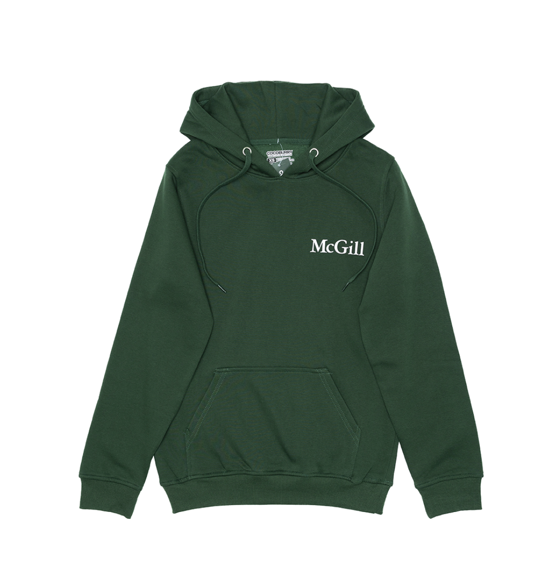 This classic fit pullover hoodie features a relaxed, comfortable silhouette that is neither too tight nor too loose. It offers ample room for layering without being baggy, making it ideal for everyday wear. The double fleece-lined hood is perfect for chilly weather. With ribbed cuffs and waistband, it features the McGill wordmark done in a white rubber print on the left chest