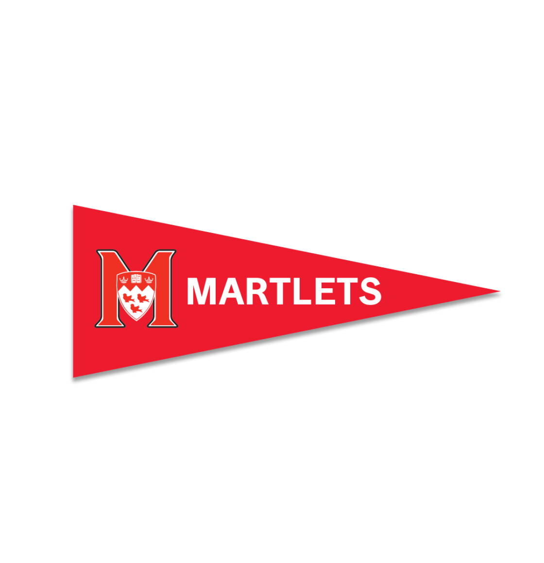 Go Martlets Go! Show your team pride with this full colour Martlets imprint pennant. Measuring 30" x 12", it is the perfect way to support your team at home or on game day.