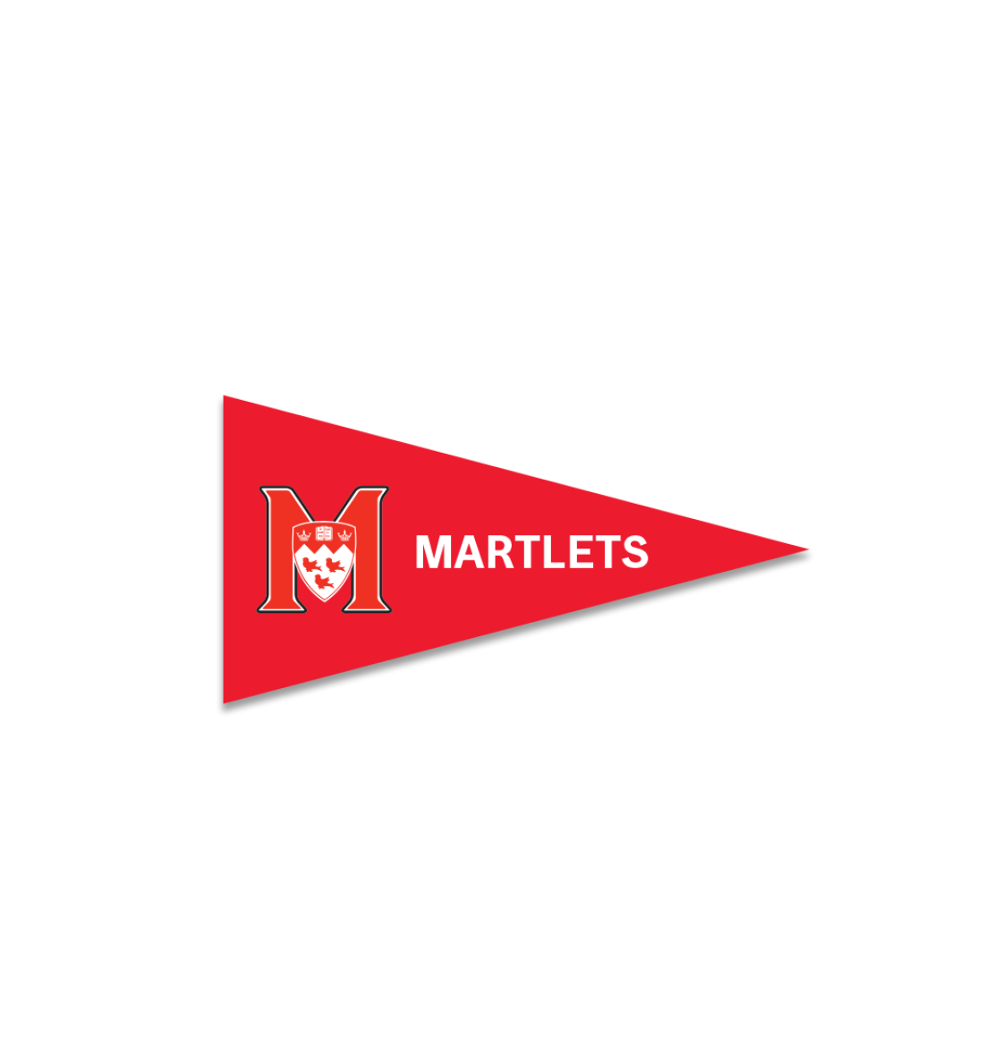 Support your favourite Martlets team with this full colour Martlets imprint pennant! Measuring 10.5" x 5.5", its mini size makes it versatile to display almost anywhere. 
