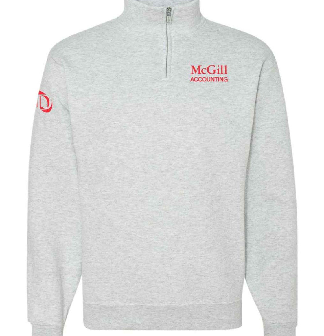 DESAUTELS 1/4 ZIP ACCOUNTING ASH