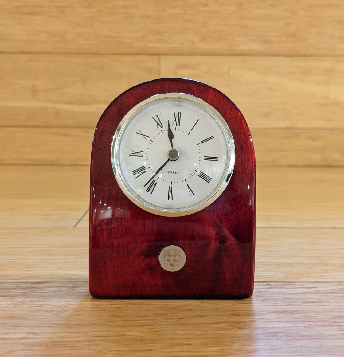 CLOCK DESK ROSEWOOD FINISH MIRANDA