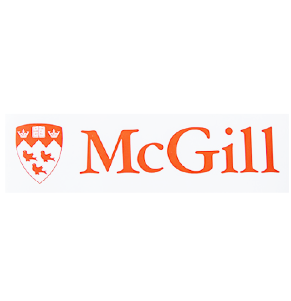McGill Bumper Sticker 8" White